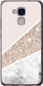 Чехол на Huawei Honor 5C Пастельный мрамор 4342t-356 (Серый) для Huawei GT3