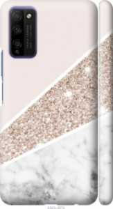 Чехол на Huawei Honor 30 Lite Пастельный мрамор 4342m-2074 (Серый)