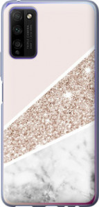 Чехол на Huawei Honor 30 Lite Пастельный мрамор 4342u-2074 (Серый)