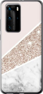 Чехол на Huawei P40 Pro Пастельный мрамор 4342u-1839 (Серый)