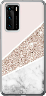 Чехол на Huawei P40 Пастельный мрамор 4342u-1840 (Серый)