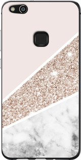 Чехол на Huawei P10 Lite Пастельный мрамор 4342u-896 (Серый)