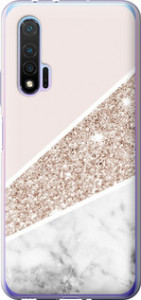 Чехол на Huawei Nova 6 Пастельный мрамор 4342u-1821 (Серый)