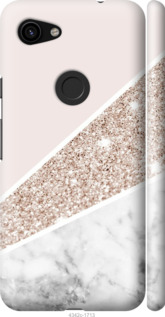Чехол на Google Pixel 3a XL Пастельный мрамор 4342m-1713 (Серый)