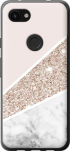 Чехол на Google Pixel 3a XL Пастельный мрамор 4342t-1713 (Серый)