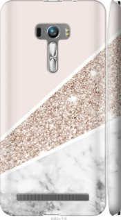 Чехол на Asus ZenFone Selfie ZD551KL Пастельный мрамор 4342m-116 (Серый)