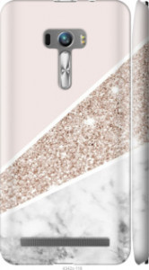 Чехол на Asus ZenFone Selfie ZD551KL Пастельный мрамор 4342m-116 (Серый)