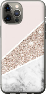 Чехол на iPhone 12 Pro Max Пастельный мрамор 4342u-2054 (Серый)