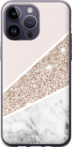 Чехол на iPhone 14 Pro Max Пастельный мрамор 4342u-2667 (Серый)