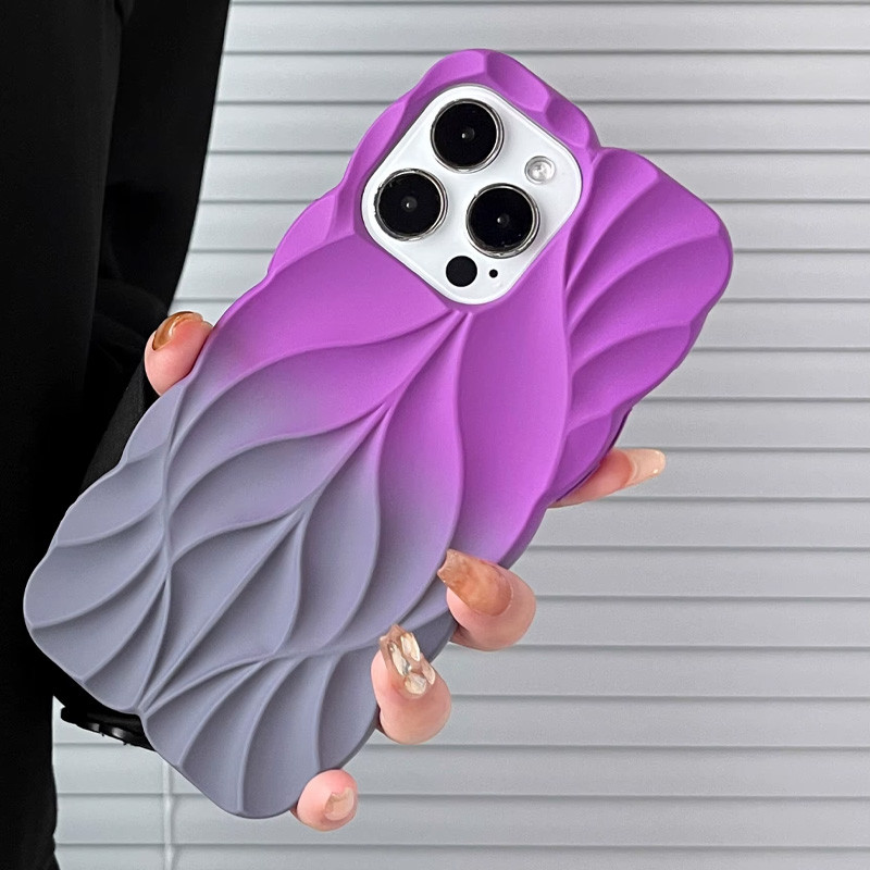 Фото TPU чохол Leaf на Apple iPhone 16 Pro Max (6.9") (Violet / Grey) на vchehle.ua