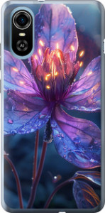 Чехол для ZTE Blade A31 Plus Магический цветок (Фиолетовый)