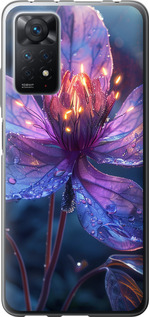 Чехол для Xiaomi Redmi Note 11 Pro Магический цветок (Фиолетовый)