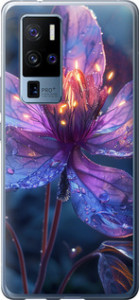 Чехол для Vivo X50 Pro Plus Магический цветок (Фиолетовый)