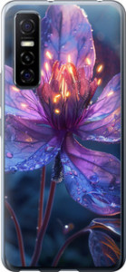 Чехол для Vivo Y73S Магический цветок (Фиолетовый)