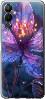 Чехол для Tecno Pova 4 LG7n Магический цветок (Фиолетовый)