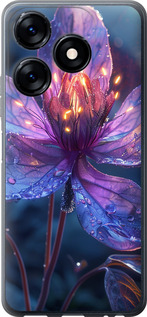 Чехол для Tecno Spark 10C Магический цветок (Фиолетовый)