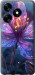 Чехол для Tecno Spark 10C Магический цветок (Фиолетовый)