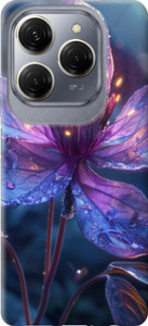 Чехол для Tecno Spark 20 Pro Магический цветок (Фиолетовый)