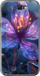 Чехол для Samsung Galaxy Note 2 N7100 Магический цветок (Фиолетовый)