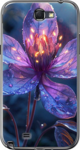 Чехол для Samsung Galaxy Note 2 N7100 Магический цветок (Фиолетовый)