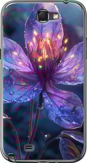 Чехол для Samsung Galaxy Note 2 N7100 Магический цветок (Фиолетовый)