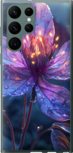 Чехол для Samsung Galaxy S22 Ultra Магический цветок (Фиолетовый)