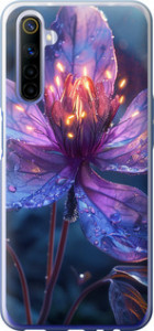 Чехол для Realme 6 Магический цветок (Фиолетовый)