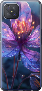 Чехол для Oppo A92S Магический цветок (Фиолетовый)