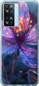 Чехол для Oppo A57s Магический цветок (Фиолетовый)