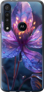 Чехол для Motorola One Macro Магический цветок (Фиолетовый)