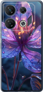 Чехол для Infinix GT 10 pro Магический цветок (Фиолетовый)