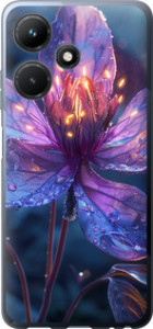 Чехол для Infinix Hot 30i Магический цветок (Фиолетовый)