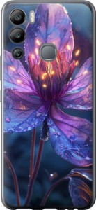 Чехол для Infinix Hot 12i Магический цветок (Фиолетовый)