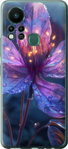 Чехол для Infinix Hot 11S Магический цветок (Фиолетовый)