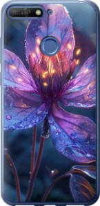 Чехол для Huawei Y6 Prime 2018 Магический цветок (Фиолетовый)