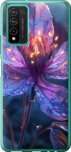 Чехол для Huawei Honor 10X Lite Магический цветок (Фиолетовый)