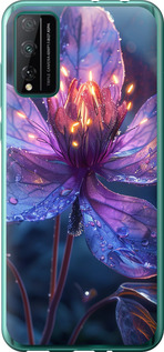 Чехол для Huawei Honor Play 4T Pro Магический цветок (Фиолетовый)