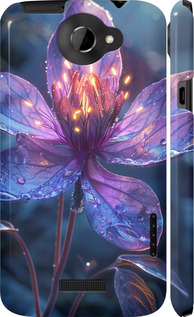 Чохол для HTC One X Магічна квітка (Фіолетовий)