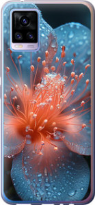 Чехол для Vivo V20 Роса на цветке (Фиолетовый)