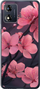 Чохол для Motorola Moto E13 Пурпурна сакура (Фіолетовий)
