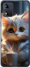 Чехол для Motorola Moto E13 White cat