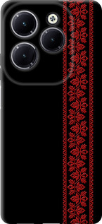 Чехол для Infinix Hot 40 Pro Вышиванка 53 (Червоний)
