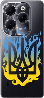 Чехол для Infinix Hot 40 Pro Герб v1 (Жовтий)