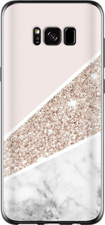 Чехол для Samsung Galaxy S8 Пастельный мрамор (Серый)