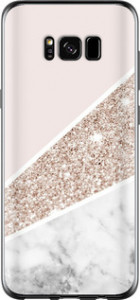 Чехол для Samsung Galaxy S8 Пастельный мрамор (Серый)