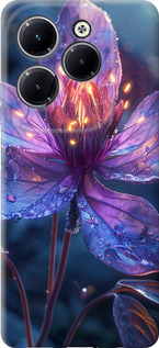 Чехол для Infinix Hot 40 Магический цветок (Фиолетовый)