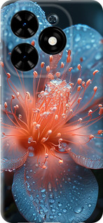 Чехол для Tecno Spark Go 2024 Роса на цветке (Фиолетовый)