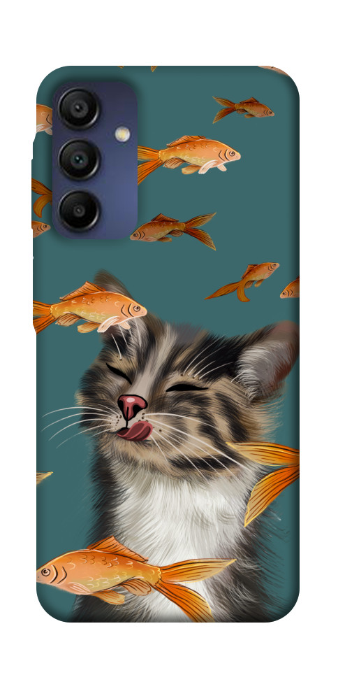 Чохол Cat with fish для Galaxy A16 5G