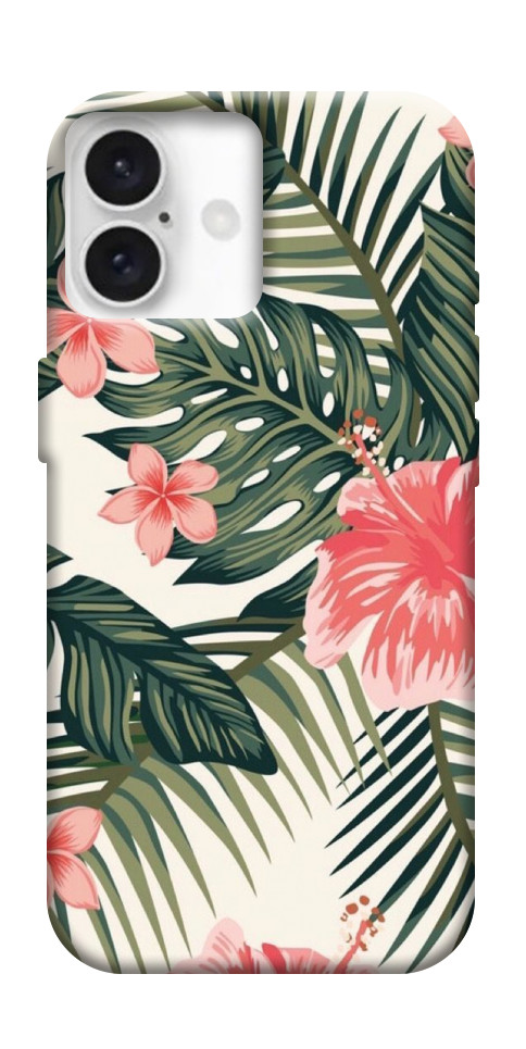 Чехол Tropic flowers для iPhone 16 Plus