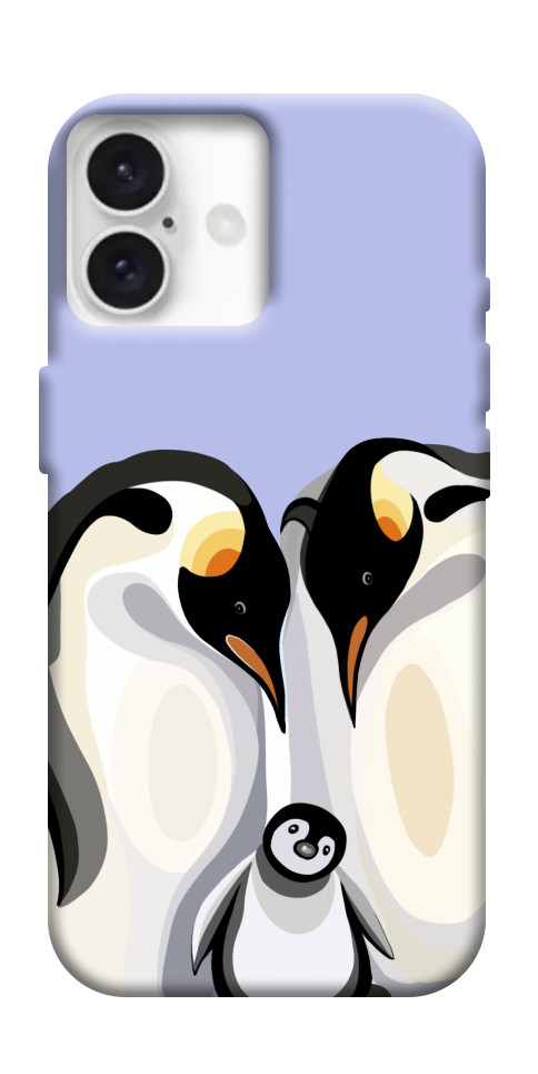 Чехол Penguin family для iPhone 16 Plus